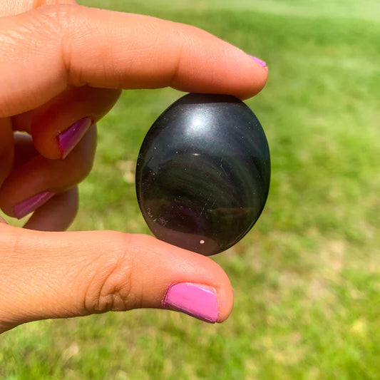 BLACK OBSIDIAN WORRY STONE