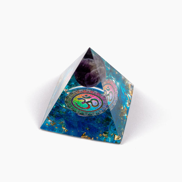 QUIZ RESULT - OM AMETHYST & BLUE QUARTZ PYRAMID