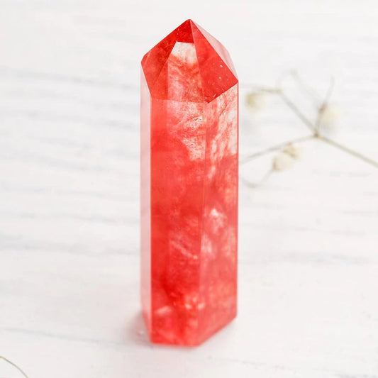 RED QUARTZ CRYSTAL